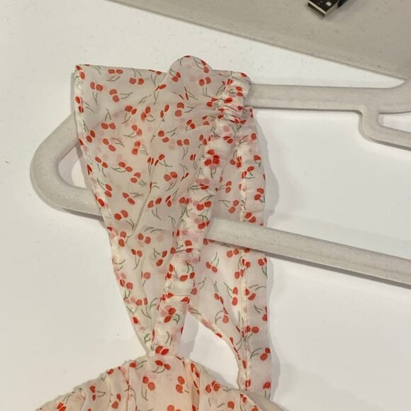 Print Midi Dress Smocked Sundress Sle - Picture 6 of 9